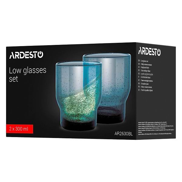 Фото - Набор стаканов Ardesto Bubble 300 мл 2 шт. (AR2630BL)