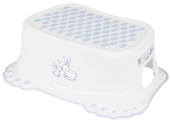 Фото - Подставка детская под умывальник Tega Baby Зайчики с антискользящей резиной Белый (KR-006-103)