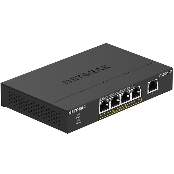 Фото - Коммутатор локальної мережі (Switch) Netgear GS305PP (GS305PP-300EUS)