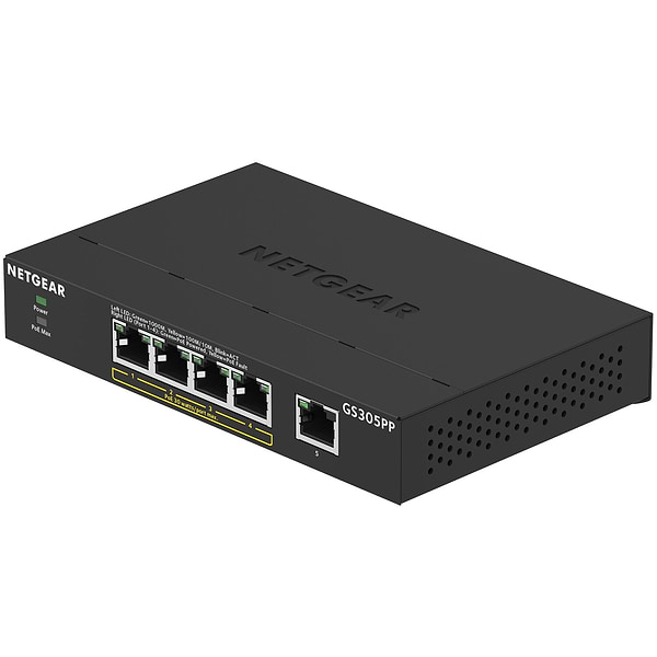 Фото - Коммутатор локальної мережі (Switch) Netgear GS305PP (GS305PP-300EUS)