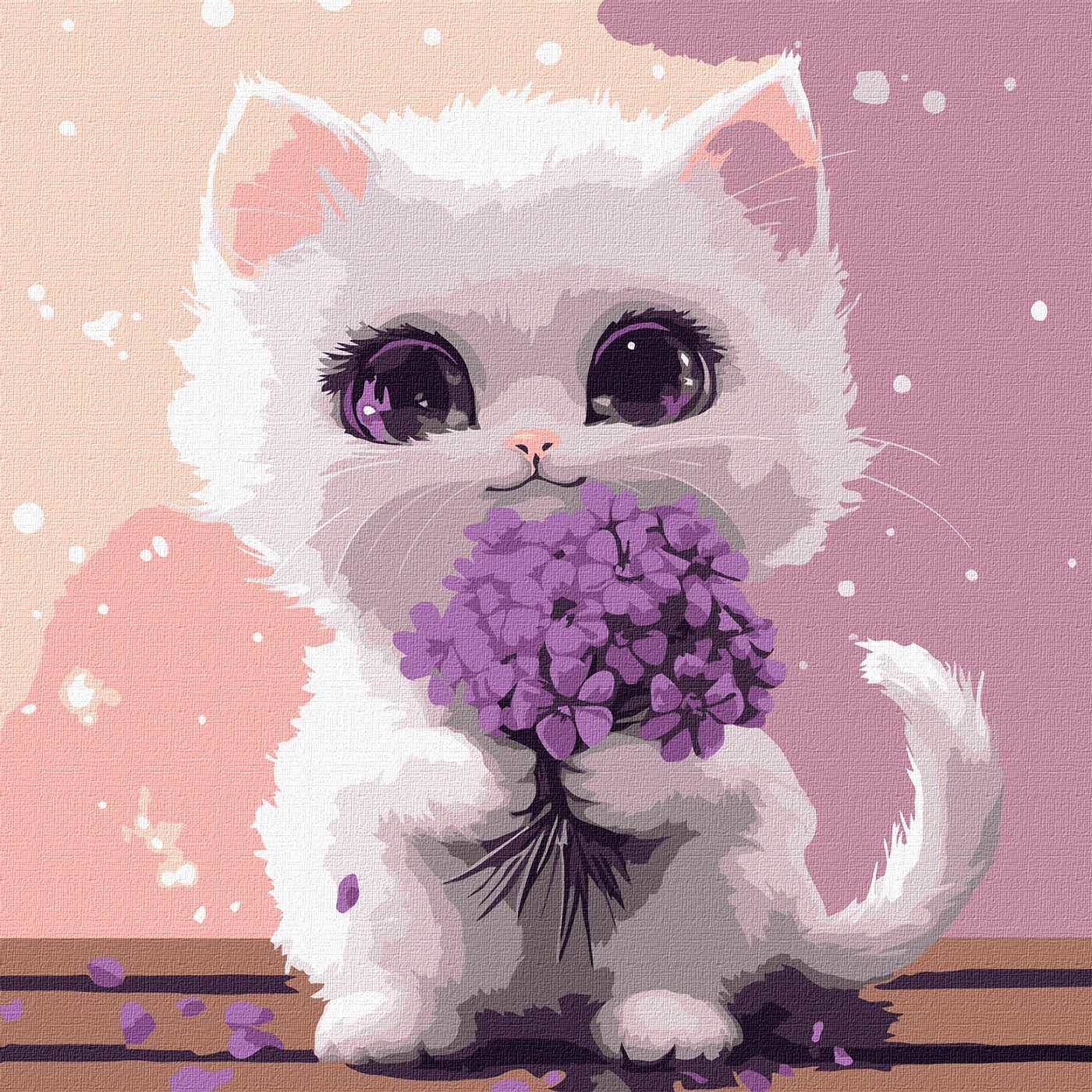 Картина по номерам Ideyka Солнечный мурчик 30х30 см (KHO6772)