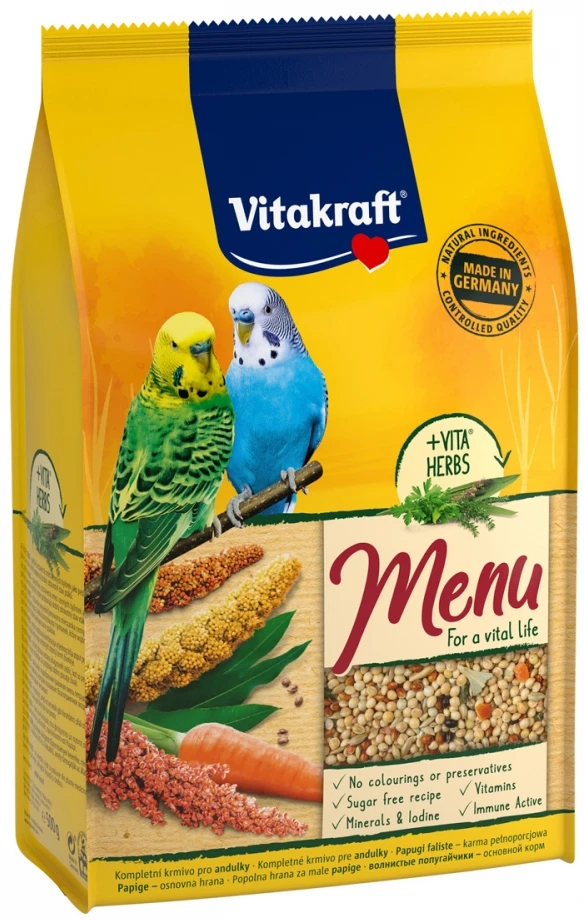 Корм для птахів Vitakraft Menu для хвилястих 1 кг (4008239181022)