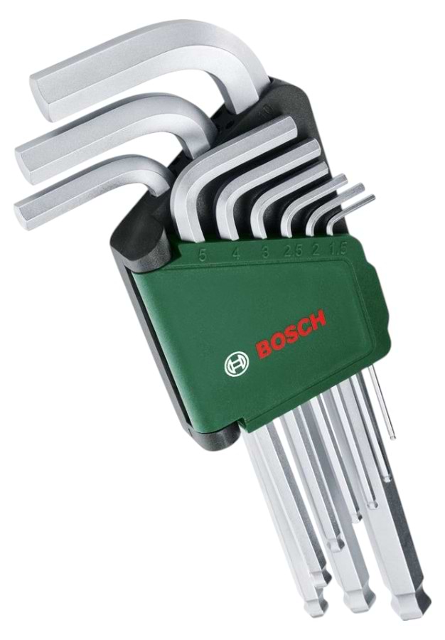 Набір шестигранних ключів Bosch 9 шт. (1.600.A02.BX9) - Фото 1