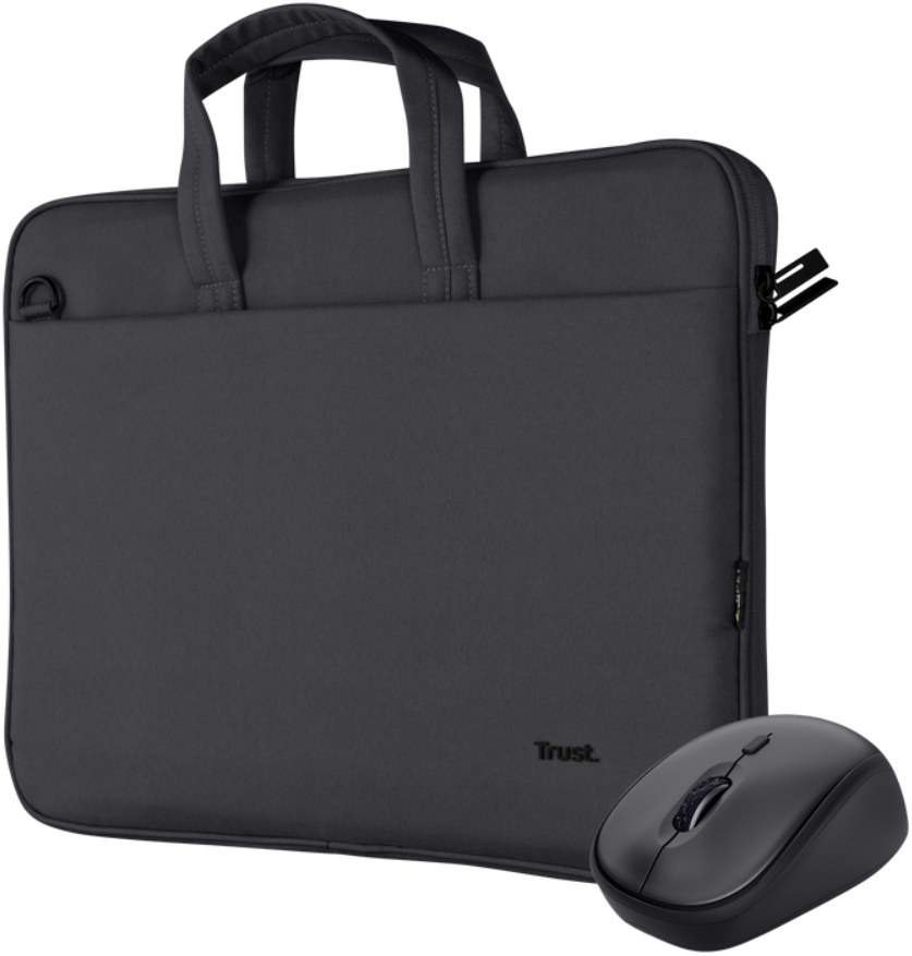 Сумка для ноутбуку Trust Bologna Bag & Mouse Set - Black (24988) - Фото 1