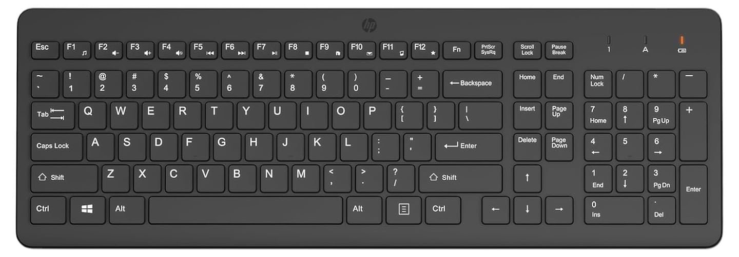 Клавиатура беспроводная HP 220, 104key, WL, EN/UK Black (805T2AA)
