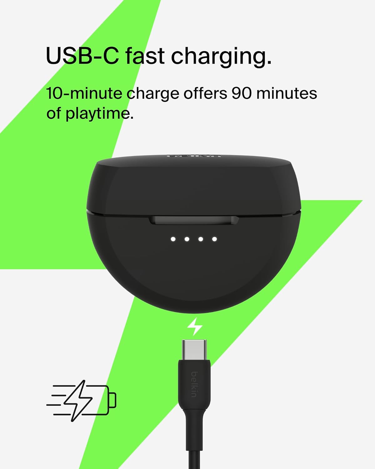 Фото - Наушники вкладыши беспроводные TWS Belkin Soundform Rhythm True Wireless Black (AUC012BTBK)