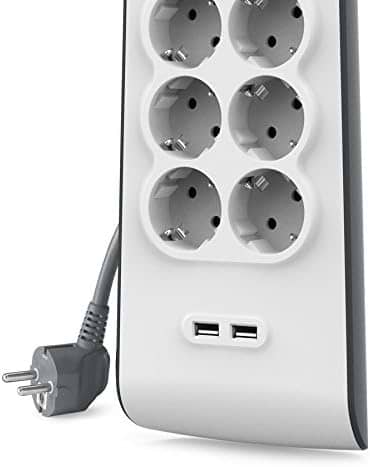 Фото - Мережевий фільтр Belkin 8хТип F, 3x1.5мм кв, 16А, 2xUSB-A 2.4A 2m White (BSV804VF2M-V2)