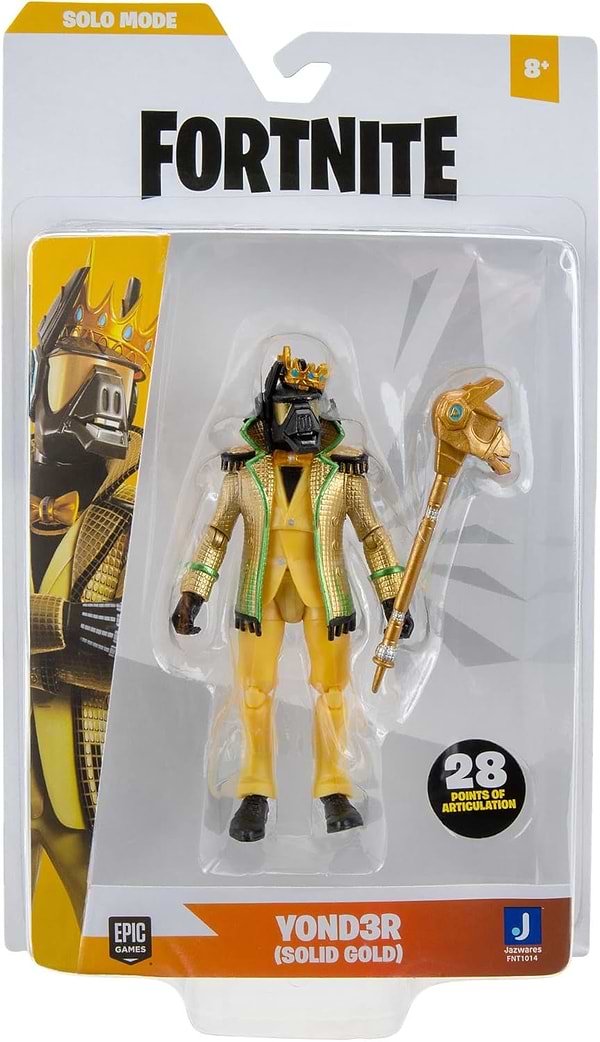 Фото - Колекційна фігурка Fortnite Solo Mode Y0nd3r - Solid Gold, 10 см (FNT1014)