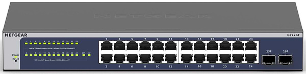 Фото - Коммутатор локальної мережі (Switch) Netgear GS724T (GS724T-600EUS)