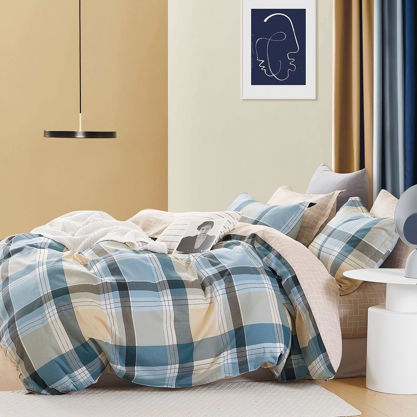 Комплект постельного белья Home Line Сатин твил 200х220 см ТРОЙ (183067)