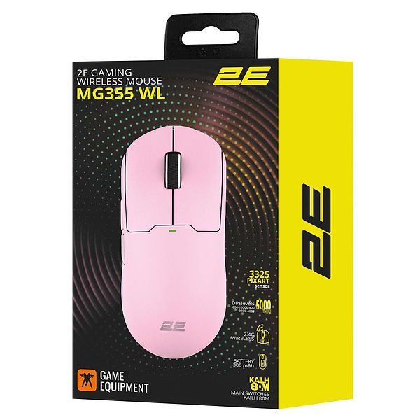 Фото - Миша бездротова ігрова 2E Gaming MG355 WL Pink (2E-MG355UPK-WL)