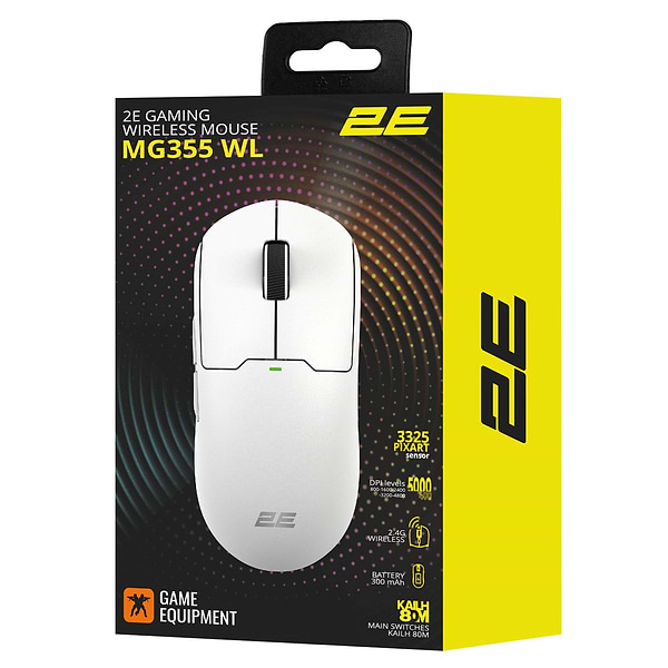 Фото - Мышь беспроводная игровая 2E Gaming MG355 WL White (2E-MG355UWT-WL)