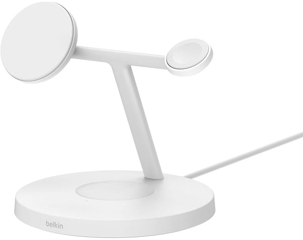Фото - Беспроводное зарядное устройство Belkin 3в1 Magnetic Pad Qi2 15Вт White (WIZ032KQWH)