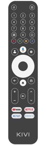 Пульт ДУ универсальный KIVI RC-45 (Google TV) Bluetooth Black