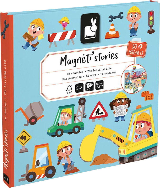 Настольная игра (3-4 года) Janod Строительная площадка 30 эл. (J05454) - Фото 1