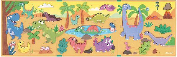 Фото - Настільна гра (3-4 роки) Janod Динозаври 30 ел. (J05450)