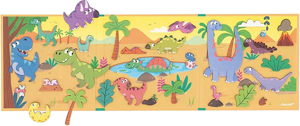 Фото - Настільна гра (3-4 роки) Janod Динозаври 30 ел. (J05450)
