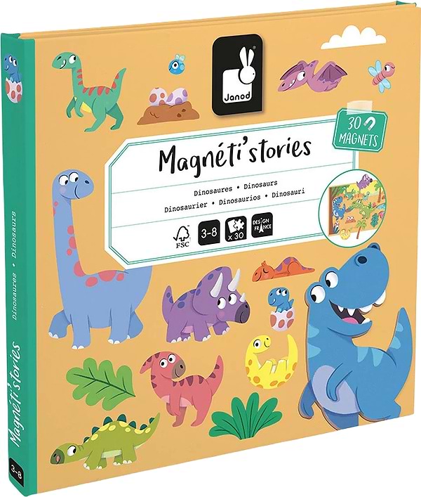 Фото - Настільна гра (3-4 роки) Janod Динозаври 30 ел. (J05450)