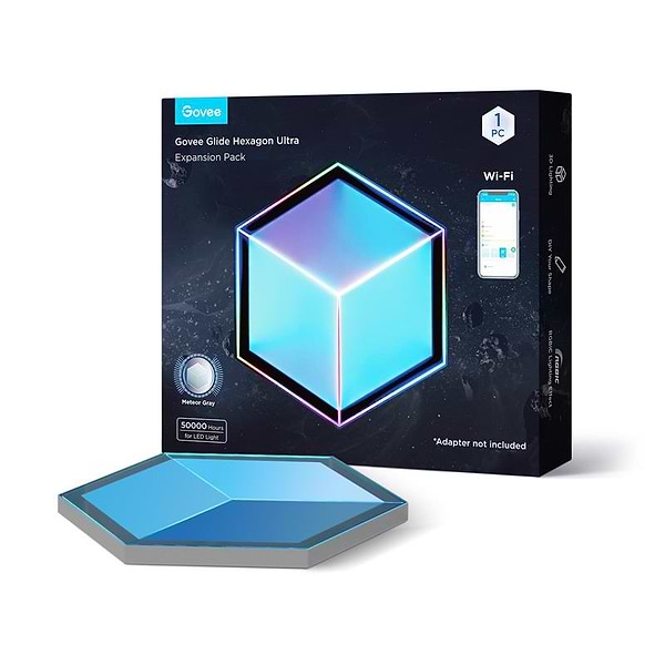 Фото - Светодиодный светильник Govee H106A Glide Hexagon Light Panels Ultra expansion pack (H106A007-OF-EU)