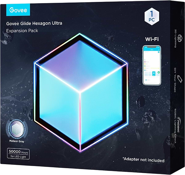Фото - Светодиодный светильник Govee H106A Glide Hexagon Light Panels Ultra expansion pack (H106A007-OF-EU)