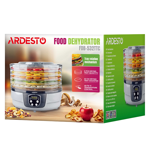 Фото - Сушарка для фруктів та овочів Ardesto FDB-532TTC