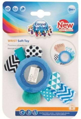 Фото - Подвеска Canpol babies Zig Zag 0+ с зеркалом синяя (68/056_blu)