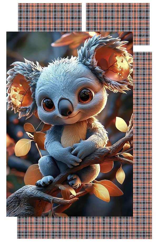 Фото - Комплект постільної білизни дитячий Home Line поплін Коала Блакитно-Помаранчова 112х147 см нав. 40х60 (193164)