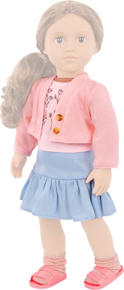 Фото - Одяг та аксесуари для ляльки Our Generation повсякденний рожевий светр та спідниця (BD30542Z)