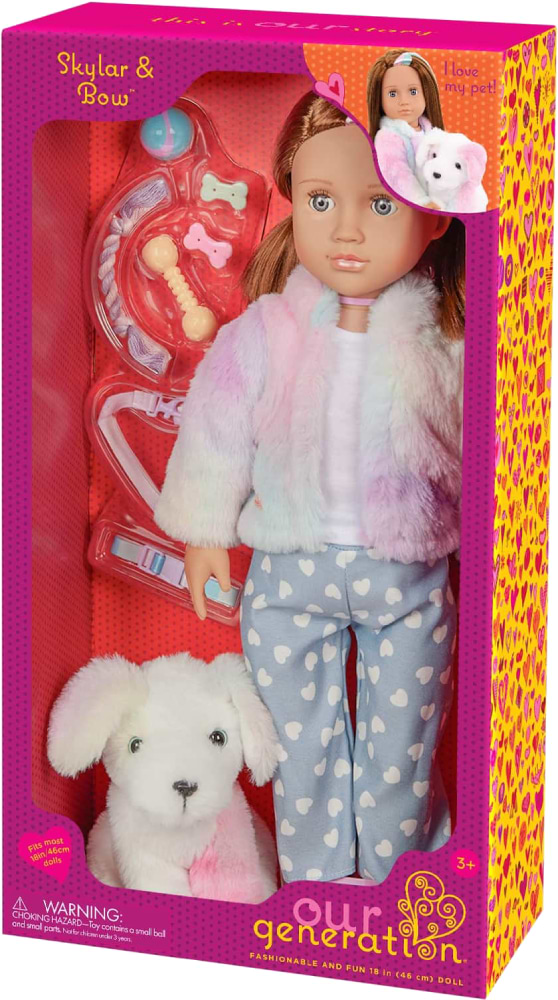 Фото - Лялька Our Generation Скайлар з цуценям Боу та аксесуарами 46 см (BD31538Z)