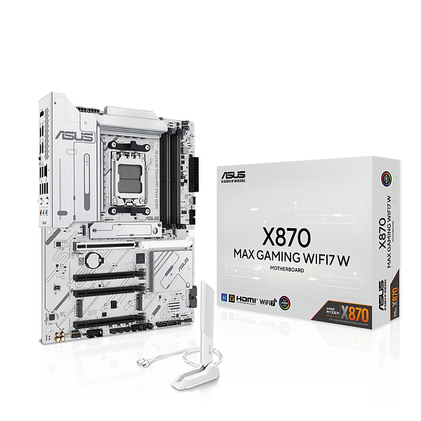 Фото - Материнська плата Asus X870 MAX GAMING WIFI7 White 4xDDR5