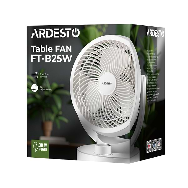 Фото - Вентилятор настольный Ardesto FT-B25W