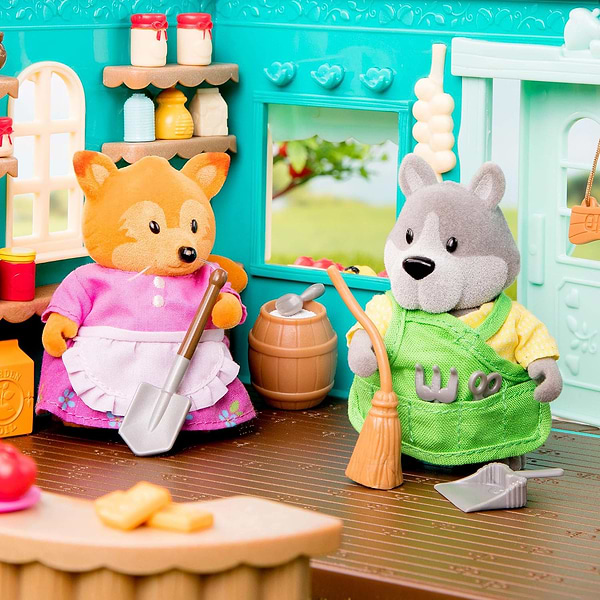 Фото - Колекційні фігурки набір Li'l Woodzeez Сім'я Вовків 4 шт. (WZ6462)