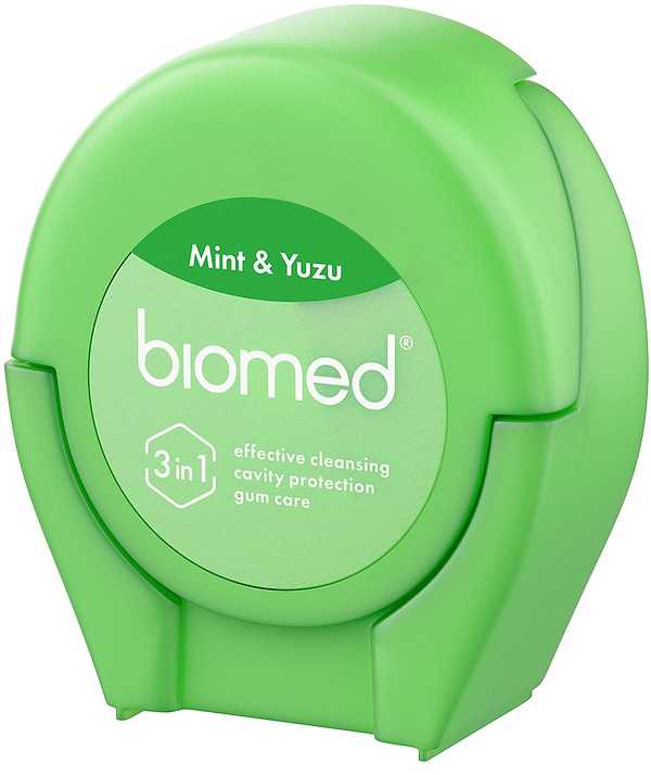 Фото - Зубная нить BioMed вкус мяты и юза 50 м (7640168937249)