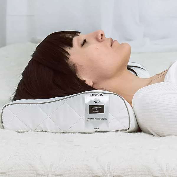 Фото - Подушка ортопедична MirSon №6125 Steep Line Silver Kiddy 50х29х5/8 (2200003262797)