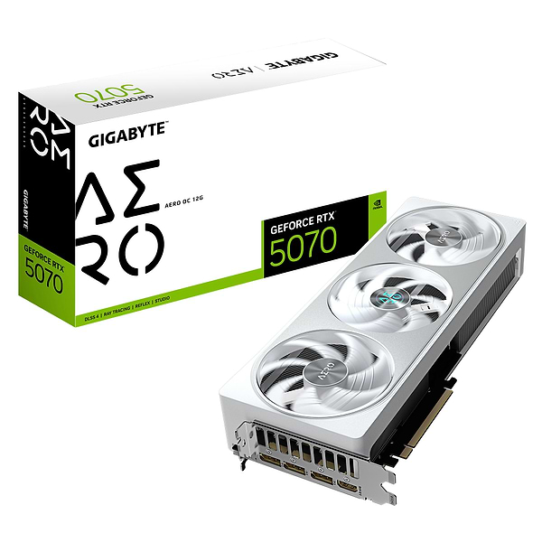 Фото - Видеокарта Gigabyte GeForce RTX 5070 12GB GDDR7 AERO OC (GV-N5070AERO_OC-12GD)