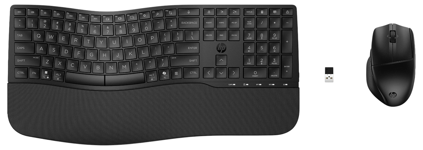 Клавиатура+мышь беспроводная HP 680 Comfort Dual-Mode BT EN/UK Black (8T6L6AA) - Фото 1