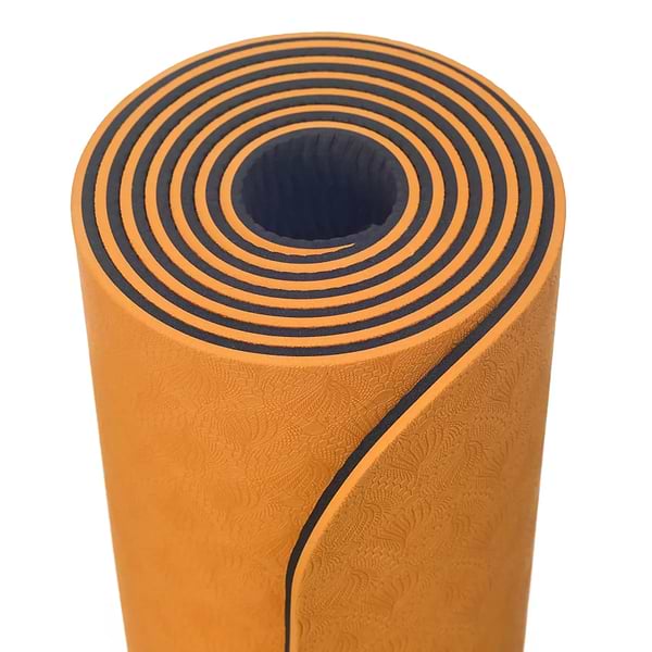 Фото - Коврик для йоги и фитнеса TECOFIT Dual Color TPE Mat 183х61х0.6 см Orange/Black (TOP18013825/4)