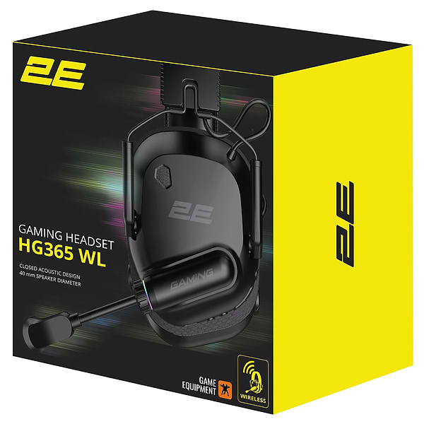 Фото - Гарнітура бездротова ігрова 2E GAMING HG365 BT/WL Black (2E-HG365BK-WL)