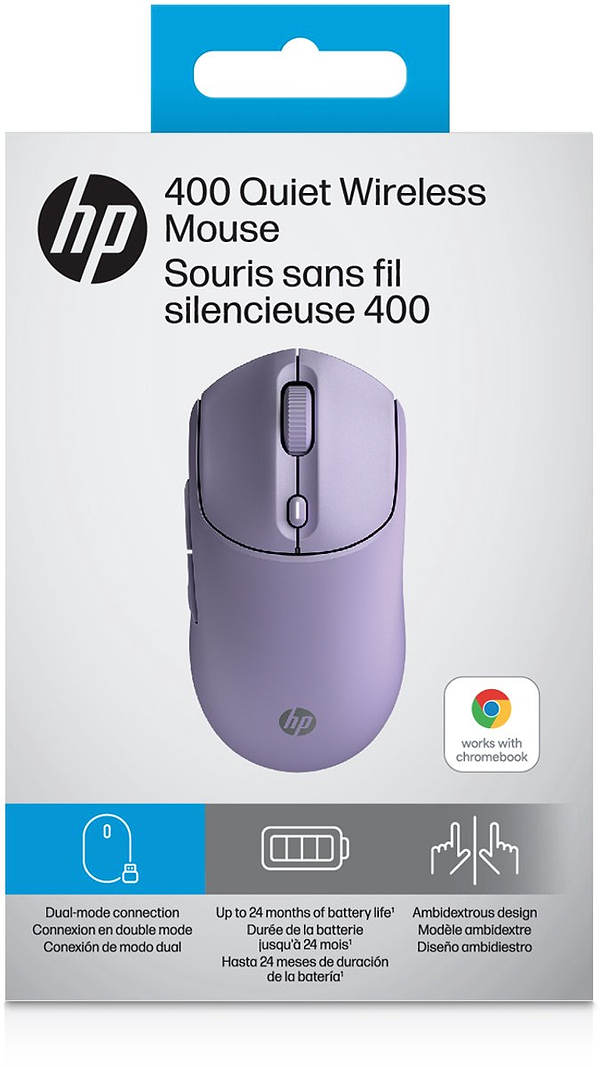 Фото - Миша бездротова HP 400 Quiet WL/BT Purple (AZ7B7AA)