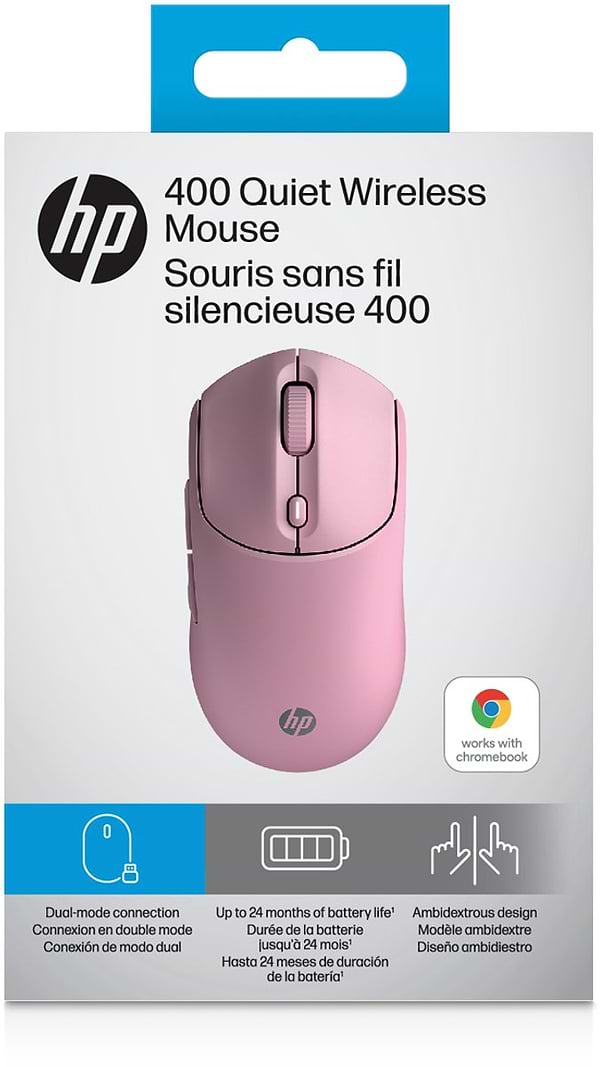 Фото - Мышь беспроводная HP 400 Quiet WL/BT Pink (AZ7B5AA)