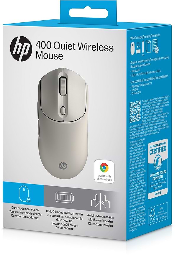 Фото - Мышь беспроводная HP 400 Quiet WL/BT maple (AZ7B6AA)