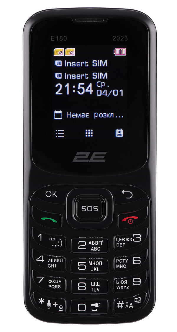 Фото - Мобильный телефон 2E E180 Dual Sim 2023 Black