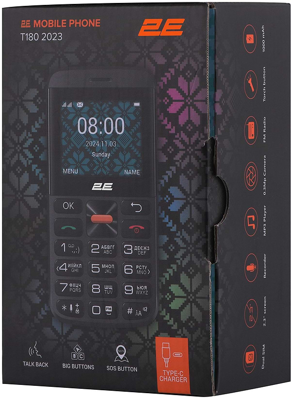 Фото - Мобильный телефон 2E T180 Max Dual Sim Black