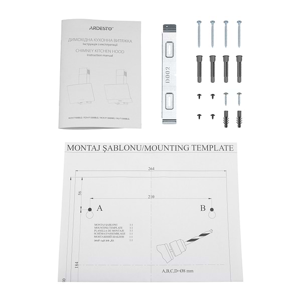 Фото - Вытяжка декоративная Ardesto FCH-F1300BLG