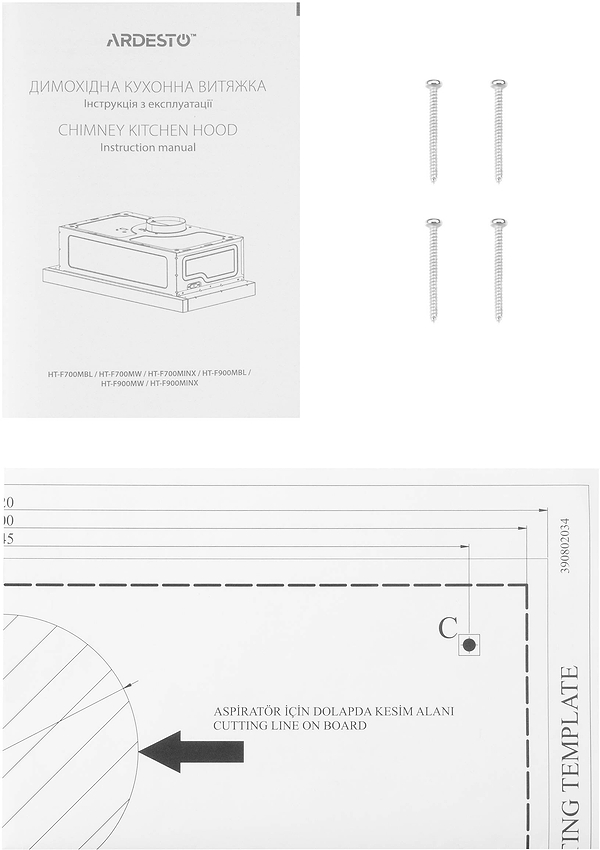 Фото - Витяжка вбудована Ardesto HT-F700MW
