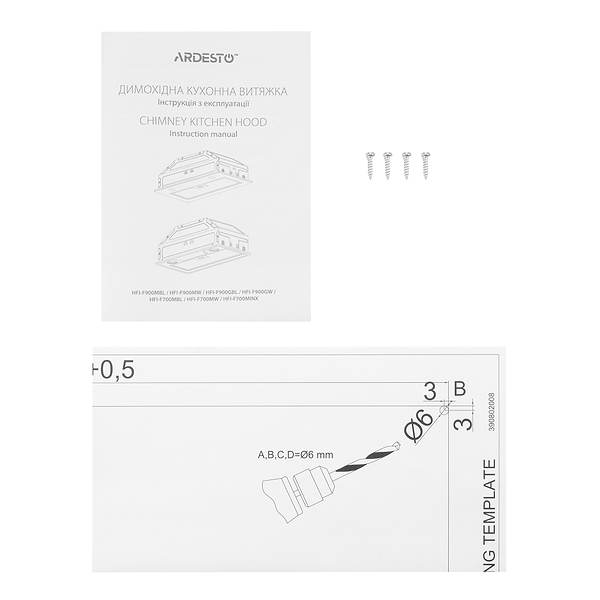 Фото - Вытяжка встраиваемая Ardesto HFI-F900MW