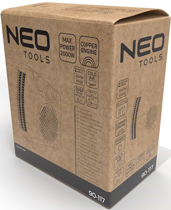 Фото - Тепловентилятор Neo Tools White (90-117)