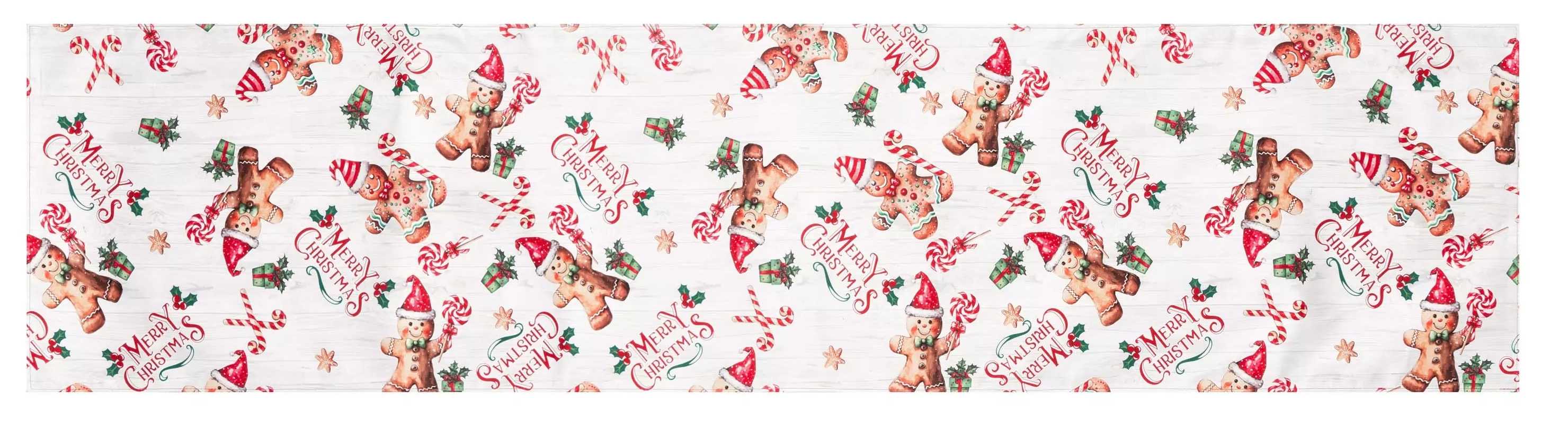 Скатерть раннер Ardesto Christmas Gingerbread 33х137 см (ART01HCG) - Фото 1