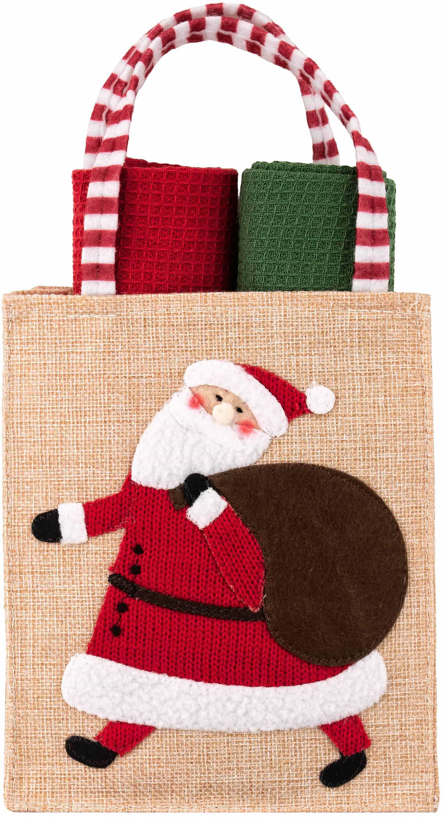 Набір рушників Ardesto Christmas Santa 38х63 см 2 шт. (ART3863HSB) - Фото 1