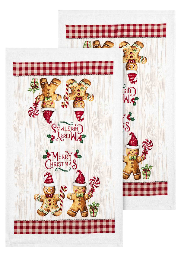 Фото - Набор полотенец Ardesto Christmas Gingerbread 38х63 см 2 шт. (ART3863HGB)
